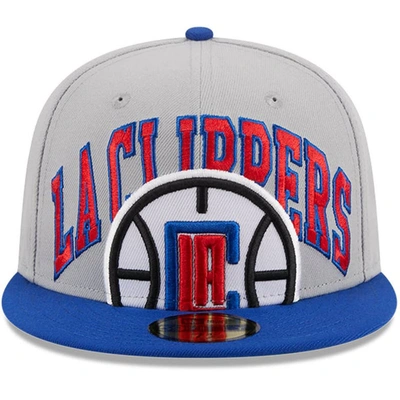Shop New Era Gray/royal La Clippers Tip-off Two-tone 59fifty Fitted Hat