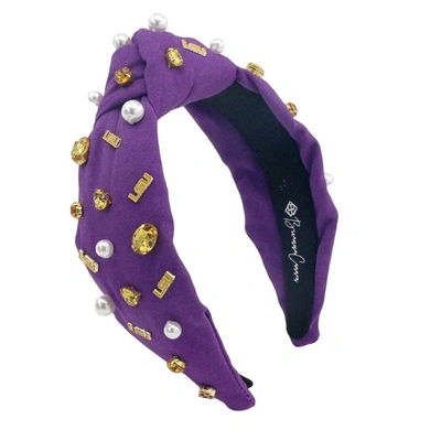 Shop Brianna Cannon Lsu Tigers Logo Headband In Purple