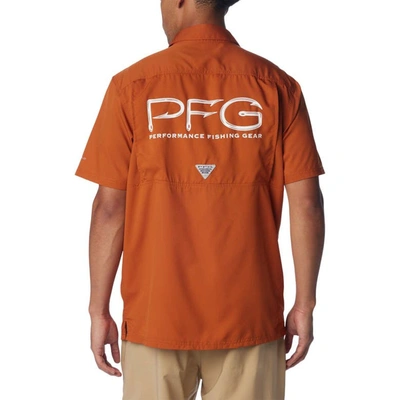 Shop Columbia Texas Orange Texas Longhorns Slack Tide™ Omni-shade Button-up Camp Shirt In Burnt Orange