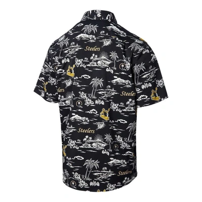 Shop Reyn Spooner Black Pittsburgh Steelers Throwback Kekai Print Button-up Shirt