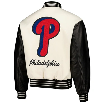 Shop Pleasures White Philadelphia Phillies Full-snap Varsity Jacket