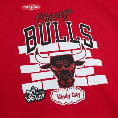 Shop Mitchell & Ness X Tats Cru Red Chicago Bulls Hardwood Classics Brick Pullover Hoodie