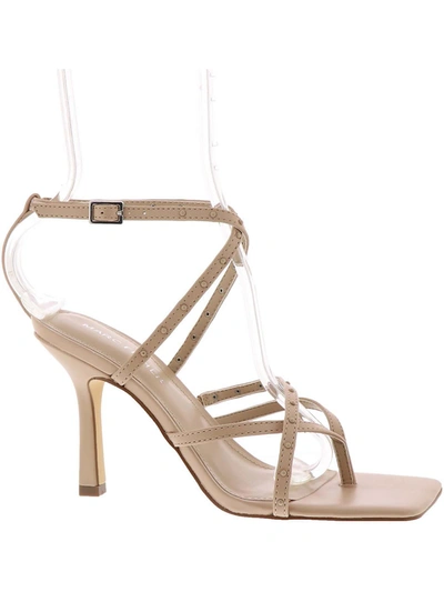Shop Marc Fisher Bossi Womens Open Toe Strappy Pumps In Brown