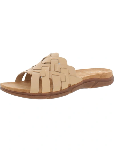 Shop Easy Spirit Marsha Womens Woven Leather Wedge Sandals In Brown