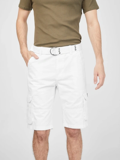 Shop Guess Factory Karl Cargo Shorts In White