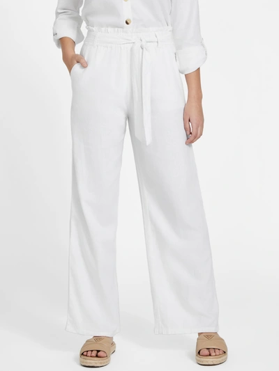 Guess Factory Eco Nadia Linen Palazzo In White