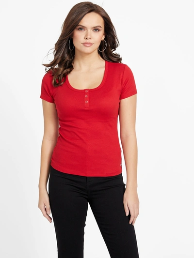 Shop Guess Factory Denise Top In Red