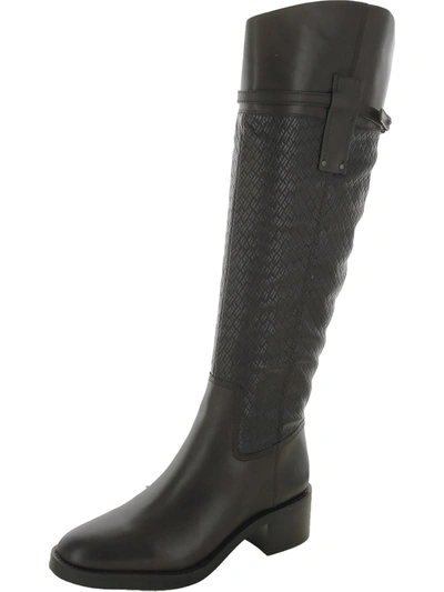 Franco Sarto Colttall Womens Leather Tall Knee-high Boots In Brown