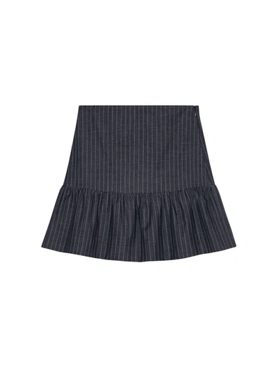 Shop Ganni Mini Skirts In Grey