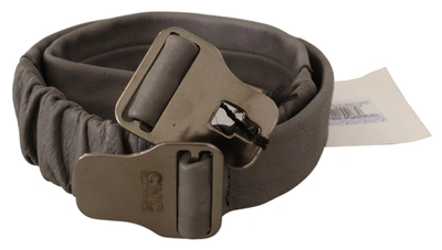 Costume National Elegant Gray Leather Fashion Women's Belt In Gray