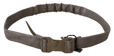 Costume National Elegant Gray Leather Fashion Women's Belt In Gray