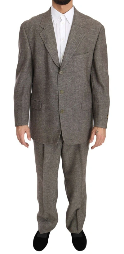 Shop Fendi Elegant Light Brown Wool Men's Men's Suit