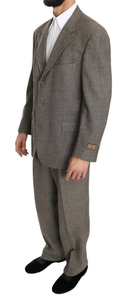 Fendi Brown Wool Regular Single  Breasted Suit In Brown