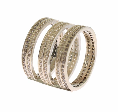 Shop Nialaya Silver Crystal Adorned Statement Women's Ring