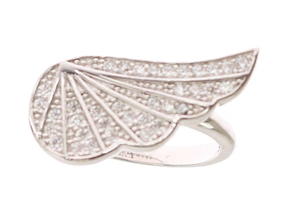 Shop Nialaya Elegant Sterling Silver Cz Crystal Women's Ring
