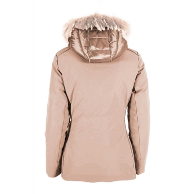 Shop Yes Zee Chic Beige Down Jacket With Fur Women's Hood