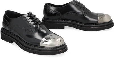 Shop Dolce & Gabbana Day Leather Lace-up Shoes In Black