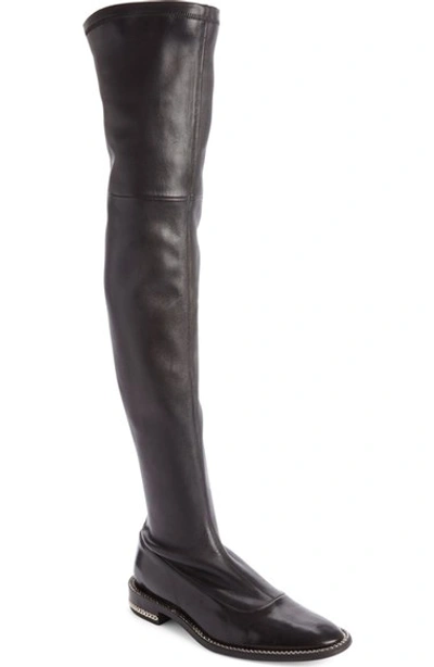 Shop Givenchy Double Chain Over The Knee Boot (women) In Black Leather