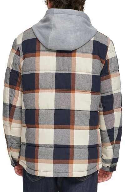 Levi's® Quilted Plaid Hooded Shacket In Skater Plaid