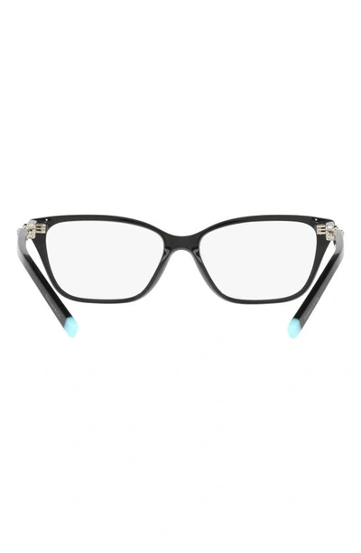 Shop Tiffany & Co 53mm Rectangular Optical Glasses In Black