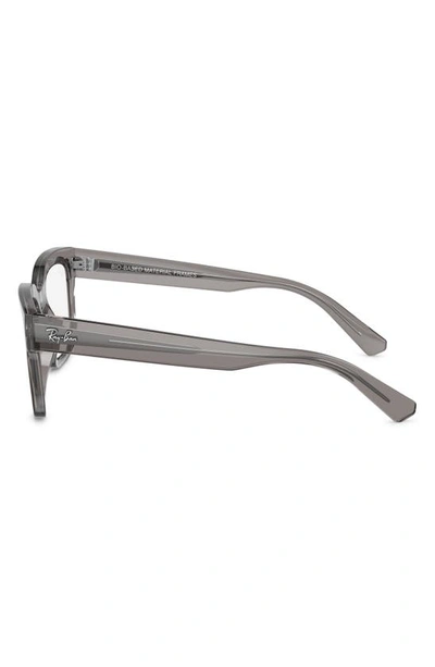 Ray Ban Chad 54mm Rectangular Optical Glasses In Transparent Grey