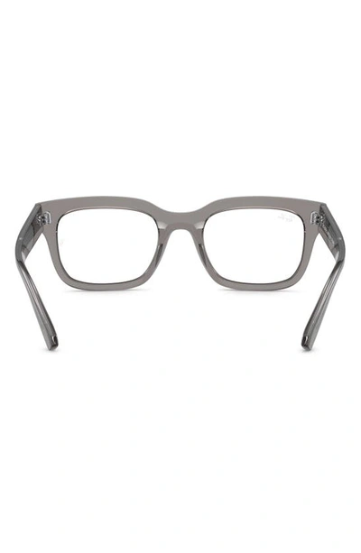 Shop Ray Ban Chad 54mm Rectangular Optical Glasses In Transparent Grey