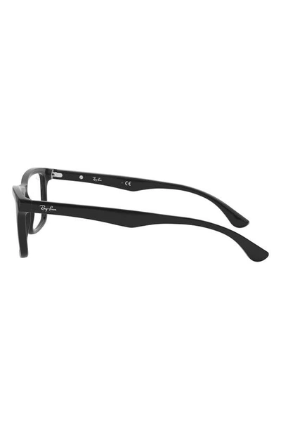 Ray Ban 55mm Square Optical Glasses In Black