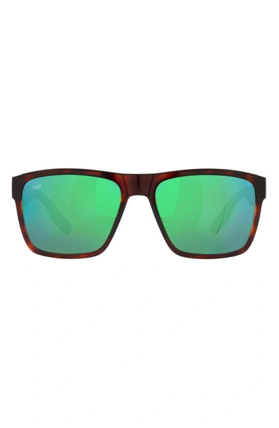 Shop Costa Del Mar Paunch Xl 59mm Square Sunglasses In Tortoise