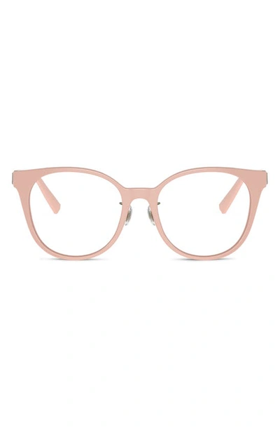 Shop Tiffany & Co Phantos 53mm Round Optical Glasses In Pink