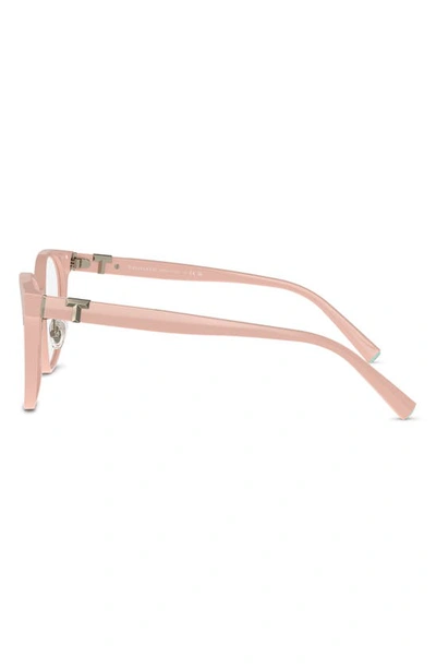 Shop Tiffany & Co Phantos 53mm Round Optical Glasses In Pink