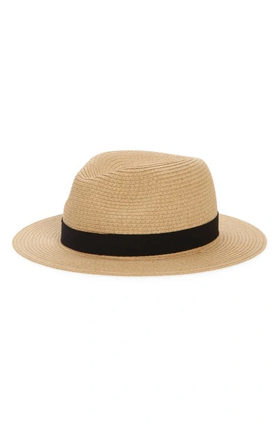 Shop Madewell Packable Straw Fedora Hat In Natural Straw