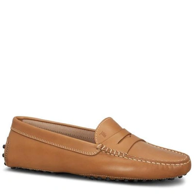 Shop Tod's Gommino Driving Shoes In Leather In Brown