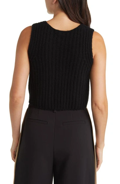 Shop Favorite Daughter The Favorite Rib Wool Blend Sweater Vest In Black