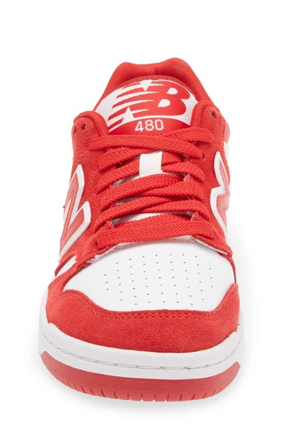 Shop New Balance Kids' 480 Sneaker In Team Red
