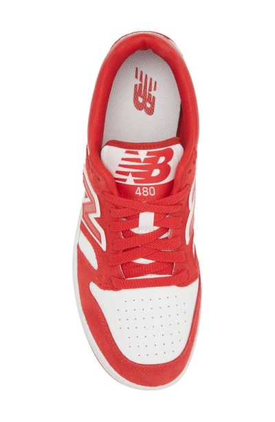 Shop New Balance Kids' 480 Sneaker In Team Red