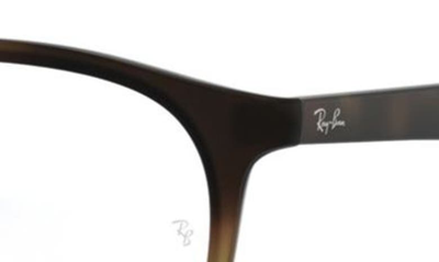Shop Ray Ban Unisex Erika 51mm Keyhole Optical Glasses In Rubber Dark Havana