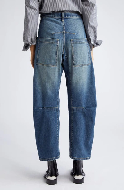 Shop Nili Lotan Shon Barrel Jeans In Classic Wash