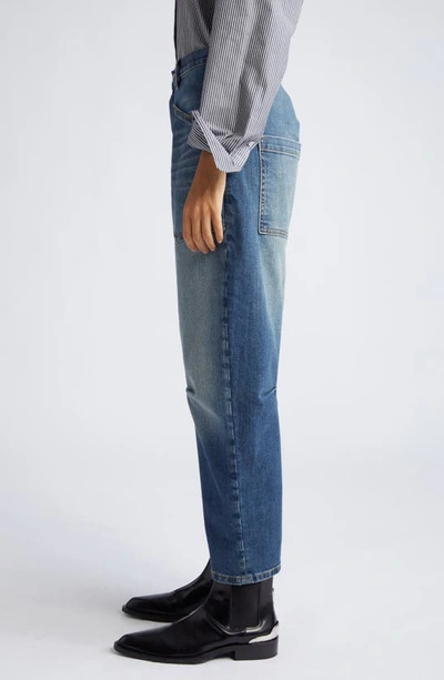 Shop Nili Lotan Shon Barrel Jeans In Classic Wash