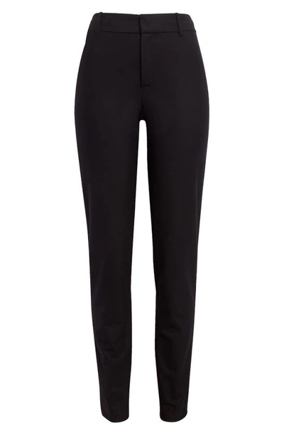 Shop Nili Lotan Lino Stretch Wool Skinny Pants In Black