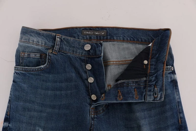 Shop Frankie Morello Svelte Italian Denim - Slim Fit Blue Men's Jeans