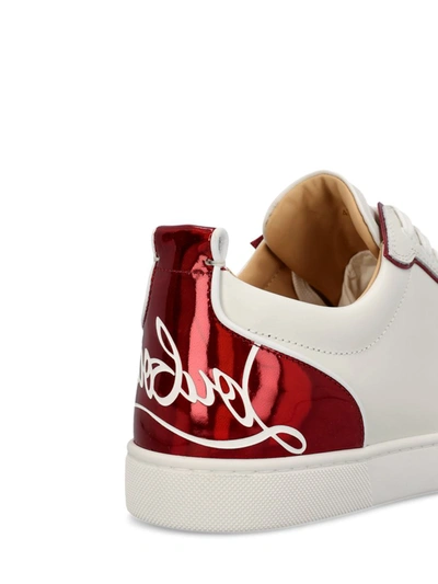 Shop Christian Louboutin Sneakers In White/loubi