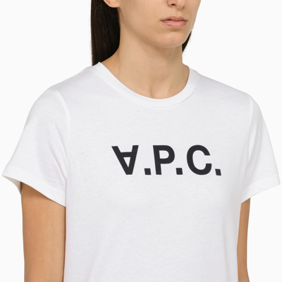 Shop Apc A.p.c. Navy Cotton T Shirt