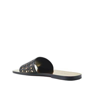 Shop Alaïa Alaia Leather Slides