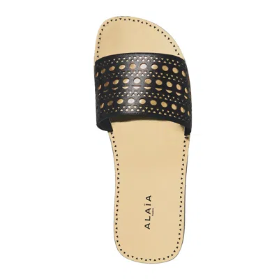 Shop Alaïa Alaia Leather Slides
