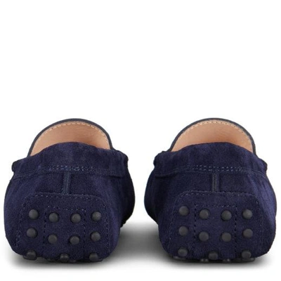 Tod's Gommino Driving Shoes In Suede In Blue