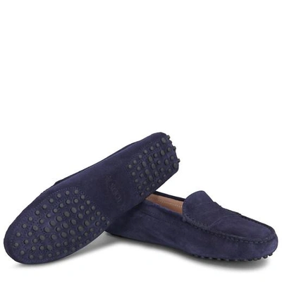 Tod's Gommino Driving Shoes In Suede In Blue