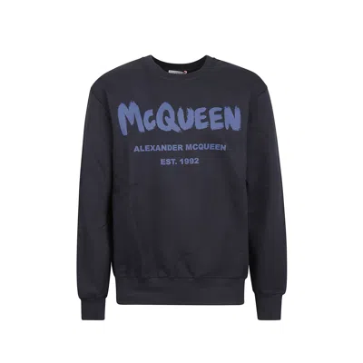 Alexander Mcqueen Graffiti Logo Print Sweatshirt