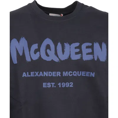 Alexander Mcqueen Graffiti Logo Print Sweatshirt