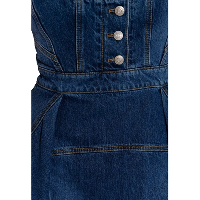 Shop Alexander Mcqueen Denim Mini Dress