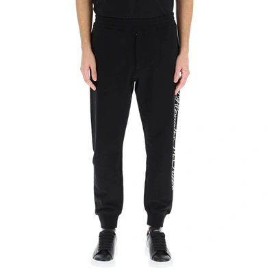 Shop Alexander Mcqueen Logo Cotton Pants